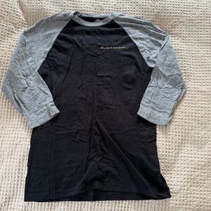 Black and Gray Edisto Beach Raglan Shirt